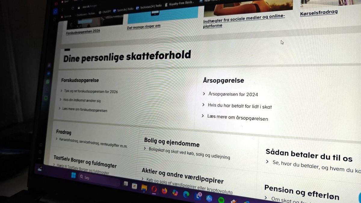 Skat hjemmeside bærbar laptop