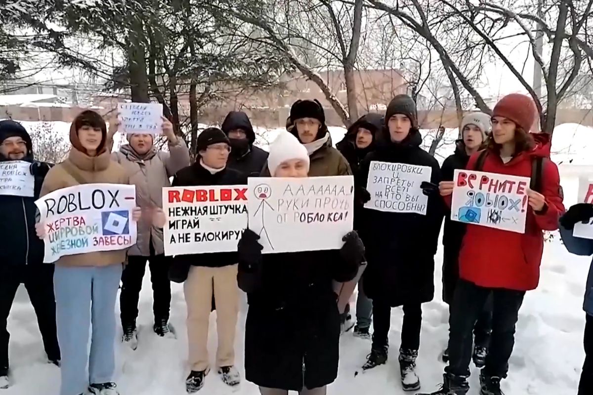 Russiske demonstranter utilfredse med Roblox forbud
